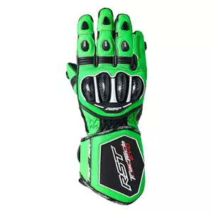 RST Tractech Evo 4 CE neónovo zelené/čierne kožené rukavice na motorku L-1