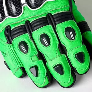 RST Tractech Evo 4 CE neonsko zelene/črne usnjene motoristične rokavice M-4