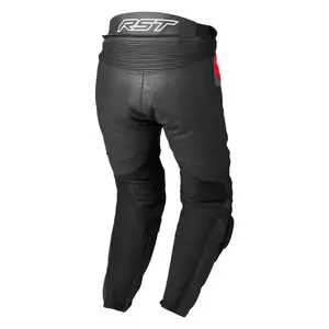 Pantalón de moto de cuero RST Tractech Evo 4 CE negro/gris/rojo fluo S-2