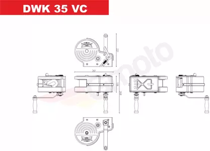 Dragon Winch troliu manual cu 2 viteze cu cabină DWK 35 VC cablu de cablu-2