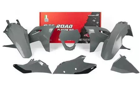 Plastik Komplett Kit Racetech grau - KITGAS-GR0-521