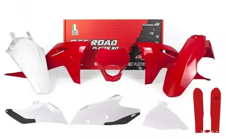 Plastik Komplett Kit Racetech rot-weiß - KITGAS-OEM-621