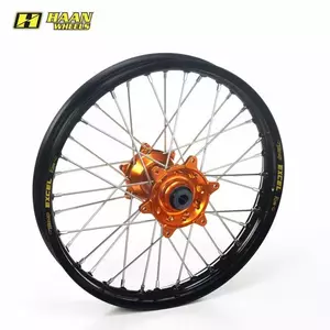 Haan Wheels 12x1.60x36T nero-arancio ruota posteriore completa - 132101/3/10/3/10
