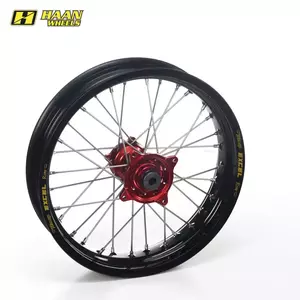 Haan Wheels 18x2.15x36T nero/rosso ruota posteriore completa - 156212/3/6/3/6