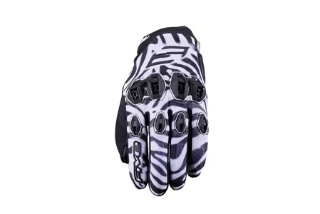 Five Stunt Evo 2 γυναικεία γάντια μοτοσικλέτας ζέβρα μαύρο/λευκό 10-1