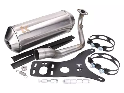 Avgas komplett Turbo Kit GMax rostfritt stål Peugeot Django 125 150 AC 4T 14-20-1