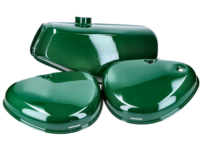 Tank und Seitendeckel dunkelgrün Simson - 49101