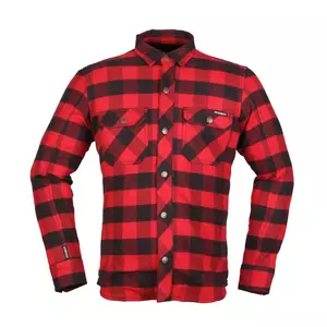 Modeka Nooner červeno-čierne textilné tričko na motorku 4XL - 086780045AI