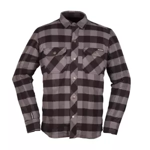 Modeka Nooner šedo-čierna textilná košeľa na motorku 3XL - 086780393AH