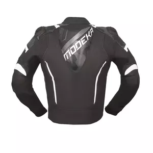 Modeka Valyant jachetă de motocicletă din piele neagră și albă 48-2