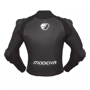 Modeka Yron chaqueta de moto de cuero blanco y negro 46-2