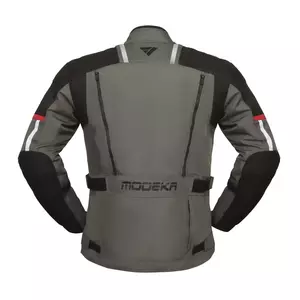 Modeka Raegis harmaa-musta tekstiilinen moottoripyörätakki 10XL-2