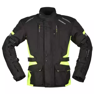 Modeka Striker II Pro tekstilna motoristička jakna, crna i neon M-1
