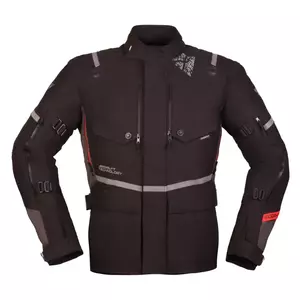 Modeka Trohn giacca da moto in tessuto nero-grigio scuro M-1