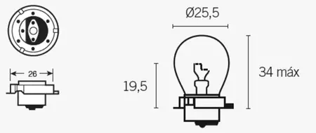 Vicma S3 15W 6V glödlampa - 14673