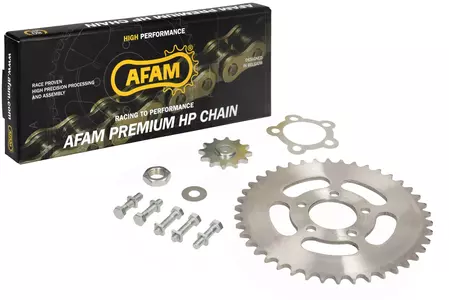 Piñón delantero + trasero + cadena de transmisión Afam 41 dientes Romet Ogar + kit de montaje - 2957180
