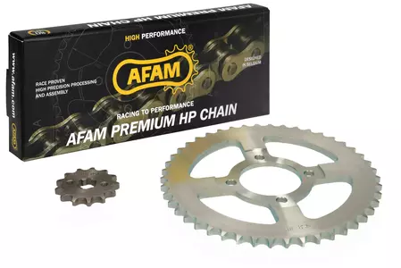Přední + zadní řetězové kolo + hnací řetěz Afam 45 zubů Ogar 900
