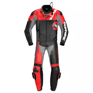 Spidi DP-Progressive Touring двукомпонентен кожен костюм за мотоциклет черно-червен 50 - Y162-014-50