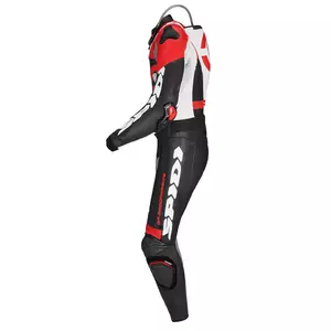 Spidi DP-Progressive Touring traje de moto de dos piezas de cuero negro-rojo 50-2