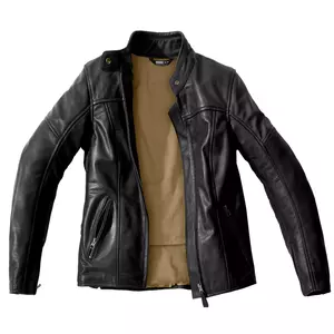 Spidi Mack Lady chaqueta de moto de cuero para mujer negro 48-4