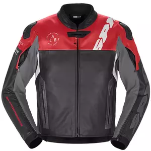 Spidi DP Progressive chaqueta de moto de cuero rojo 48-1