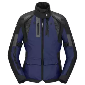 Casaco têxtil para motociclismo feminino Spidi Crossmaster H2Out Lady preto-azul XL-2