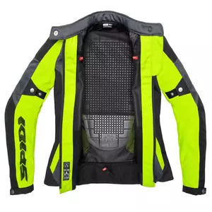 Spidi Tek Net Lady Frauen Textil-Motorrad-Jacke schwarz und gelb fluo M-3