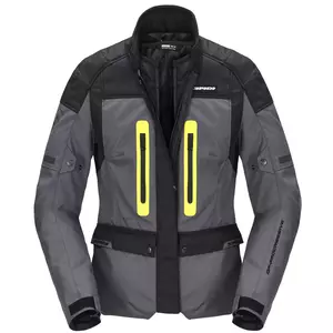 Jachetă de motocicletă din material textil pentru femei Spidi Traveler 3 Lady negru și galben fluo XS-1
