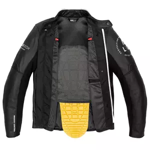 Spidi Genesis chaqueta de moto de cuero negro y blanco 54-5