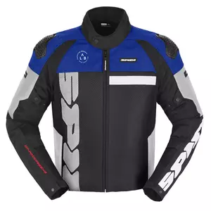 Casaco têxtil para motociclismo Spidi Progressive Net WindOut preto, branco e azul M-1