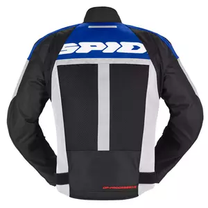 Casaco têxtil para motociclismo Spidi Progressive Net WindOut preto, branco e azul S-2