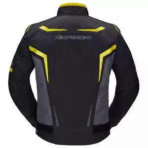 Spidi Race Evo H2Out chaqueta moto textil negro y amarillo fluo M-2