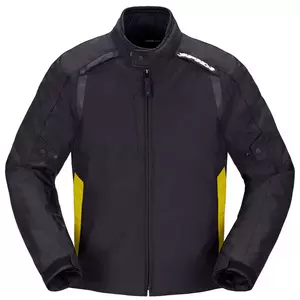 Spidi Tek H2Out jachetă de motocicletă din material textil negru și galben fluo M-1