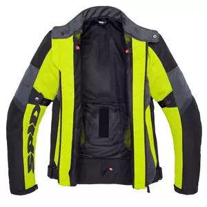 Casaco têxtil para motociclismo Spidi Tek Net preto e amarelo fluo M-2