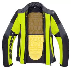 Casaco têxtil para motociclismo Spidi Tek Net preto e amarelo fluo M-3