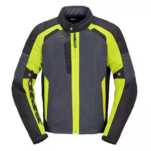 Spidi Tek Net jachetă de motocicletă din material textil negru și galben fluo S - T312-486-S