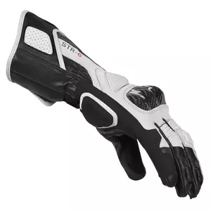 Spidi STR-6 Motorradhandschuhe schwarz und weiß M-3
