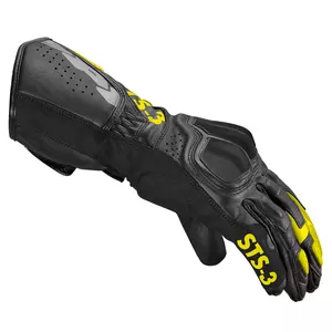 Spidi STS-3 ръкавици за мотоциклет черни/жълти флуо M-2