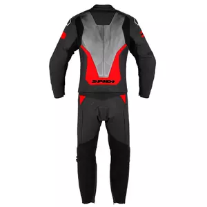 Dvodijelno kožno motociklističko odijelo Spidi Laser Touring crno-crveno-sivo 50-3