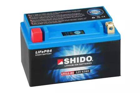 Batteria Shido LTX12-BS YTX12-BS Li-Ion 12V 4Ah-2