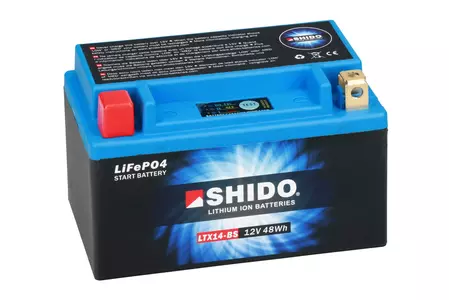 Shido LTX14-BS YTX14-BS Li-Ion 12V 4Ah akkumulátor-2