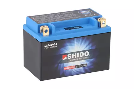 Shido LTX20CH-BS YTX20CH-BS Li-Ion 12V 6Ah Batteri - LTX20CH-BS LION -S-