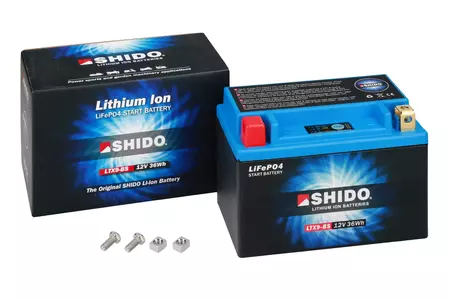 Shido LTX9-BS YTX9-BS Li-Ion 12V 3Ah batteri - LTX9-BS LION -S-