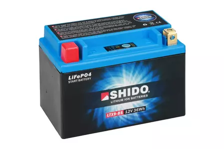 Shido LTX9-BS YTX9-BS Li-Ion 12V 3Ah batteri-2