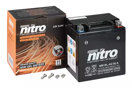 Akumulator żelowy Nitro NB10L-A2 YB10L-A2 SLA GEL AGM 12V 11 Ah - NB10L-A2 SLA