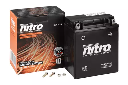 Bateria de gel Nitro NB12AL-A2 YB12AL-A2 SLA GEL AGM 12V 12 Ah - NB12AL-A2 SLA