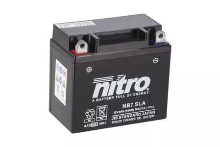 Gélová batéria Nitro NB7 YB7 SLA GEL AGM 12V 8 Ah - NB7 SLA