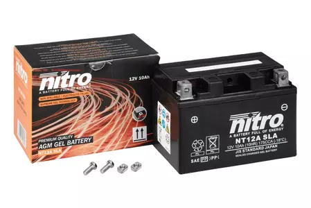 Bateria Nitro NT12A YT12A SLA AGM 12V 9 Ah sem manutenção - NT12A SLA