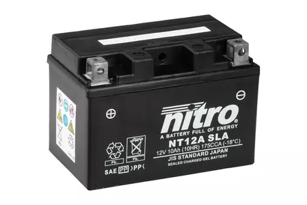 Batería Nitro NT12A YT12A SLA AGM 12V 9 Ah, que se conecta fácilmente-2