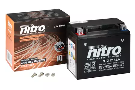 Akumulator żelowy Nitro NTX12 YTX12-BS SLA GEL AGM 12V 10 Ah - NTX12 SLA
